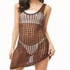 2022 Crochet Dress Knitted Beach Cover Up Dress Tunic Long Pareos Bikinis Cover Ups Swim Cover Up Robe Plage Beachwear Q789