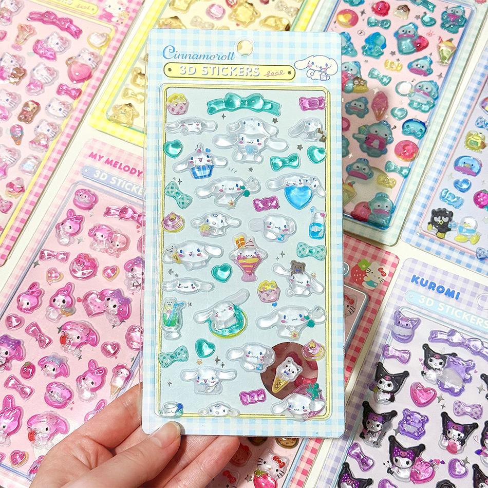 1/8 шт. 3D наклейки Sanrio Куроми Почаччо Хелло Китти Моя Мелоди Синнаморолл Хангёндон Декор Чехла Сумки Подарки на День Рождения