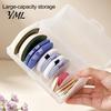 Small Accessory Storage Box Powder Puff Box, Flip-top Lid Transparent Makeup Sponge Holder, Stackable Bin Cosmetic Case for Dressing Table And Travel