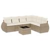 VidaXL Salon de Jardin avec Coussins 7 pcs, Canapés de Terrasse, Ensemble de Meubles de Patio, Mobilier d'Extérieur, Beige 3253755