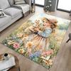 1PC girl rabbit Extra Large Non Slip Floor carpet, Office, family, Studio   Large Area Rug Indoor Rugs, Bold Statement Piece