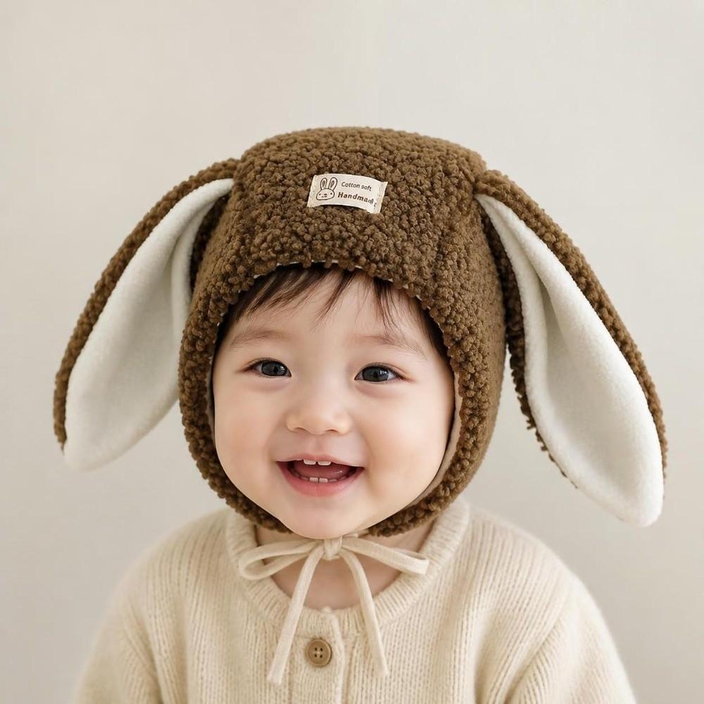 Thick Warm Ear Protection Cap Cartoon Plush Beanie Cap Gift Baby Rabbit Hat Winter