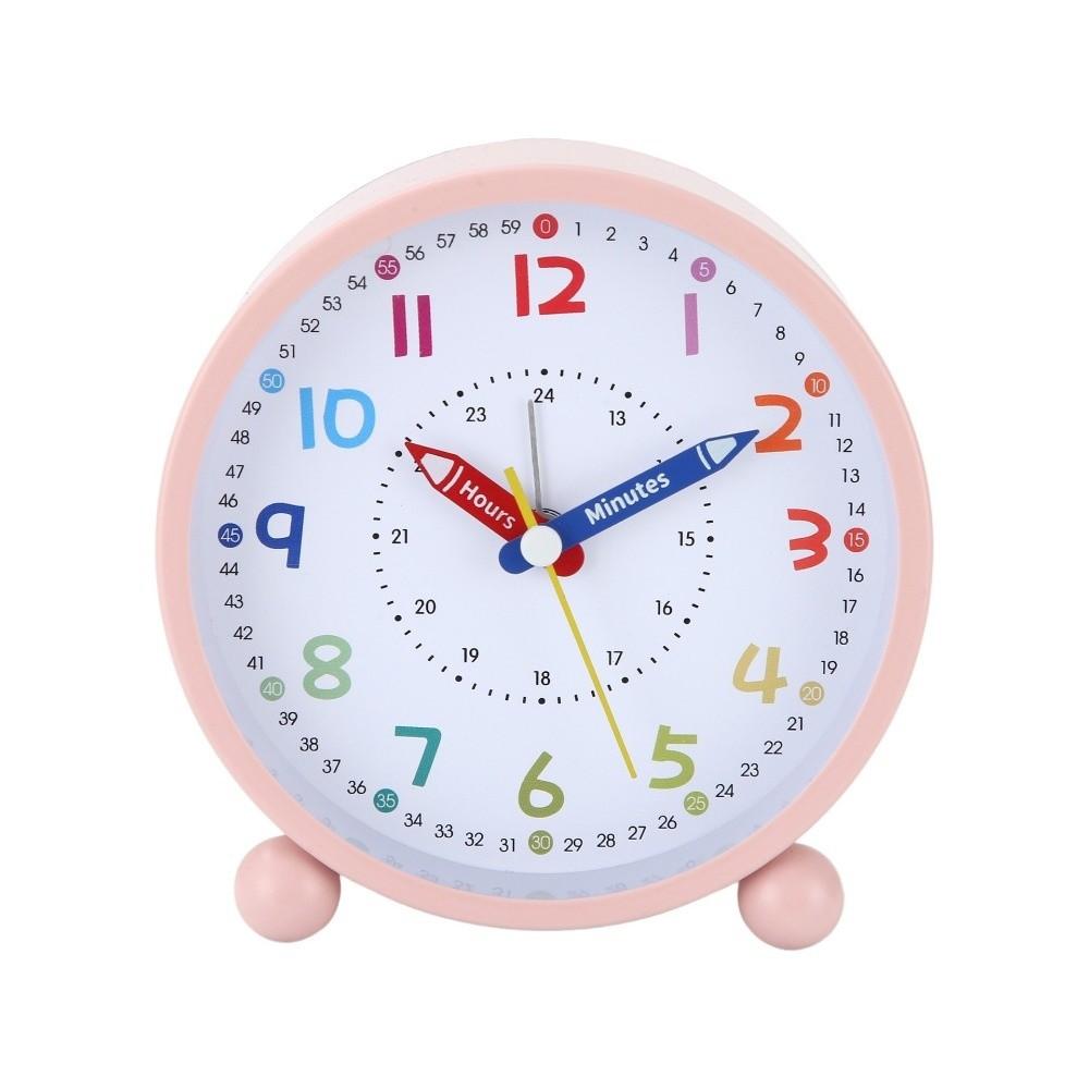 Pencil Design Children's Alarm Clock Battery Operated Time Planning Clock Bedroom Decor