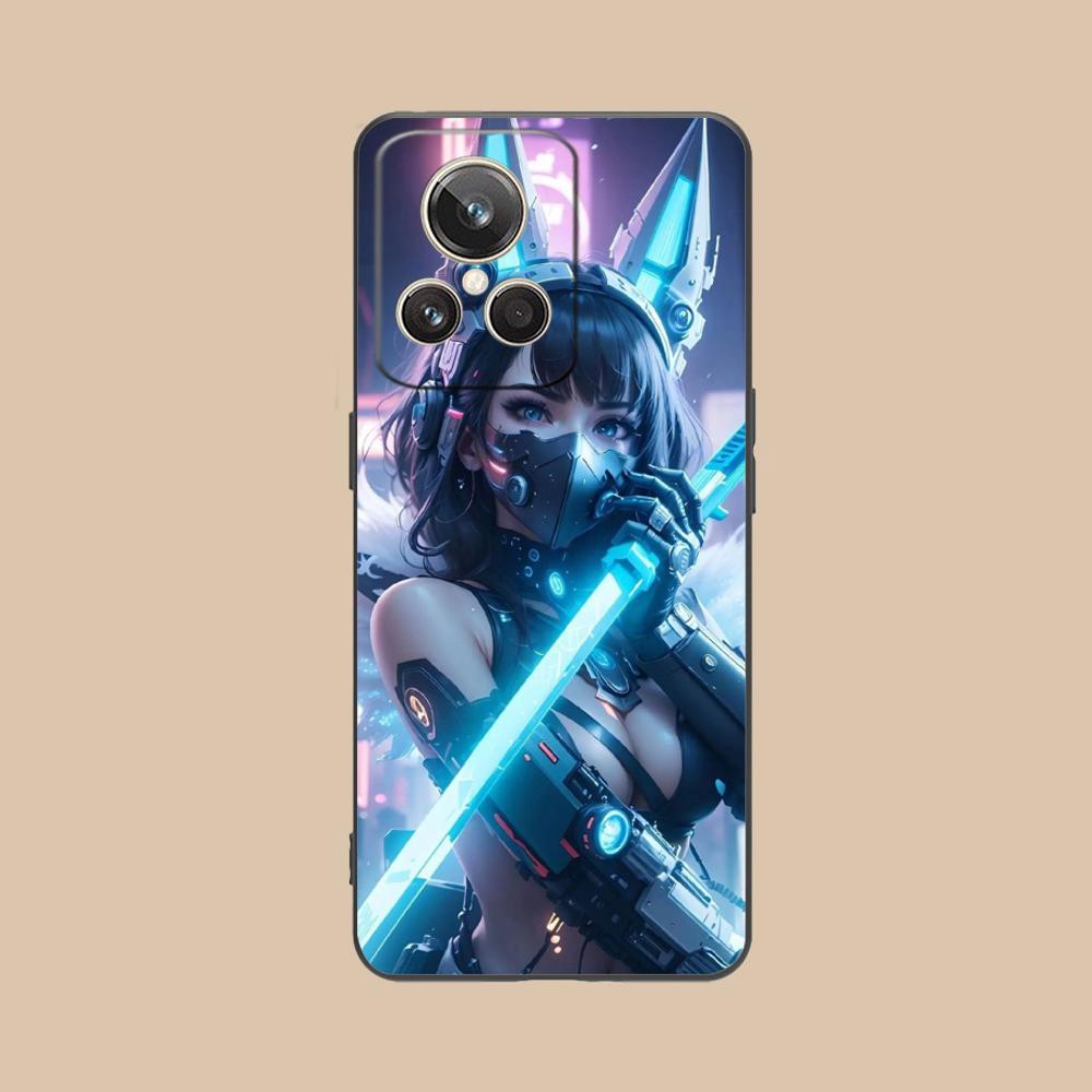 Чехол для мобильного телефона с аниме-девушкой для Realme GT 8 Neo Pro C75 73 71 C67 65 C55 53 C35 31 C20 15 Цветной печатный чехол Красивый