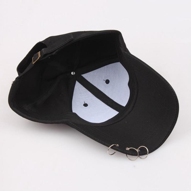 Мужская женская модная шляпа KPOP, регулируемая бейсболка Snapback с кольцами