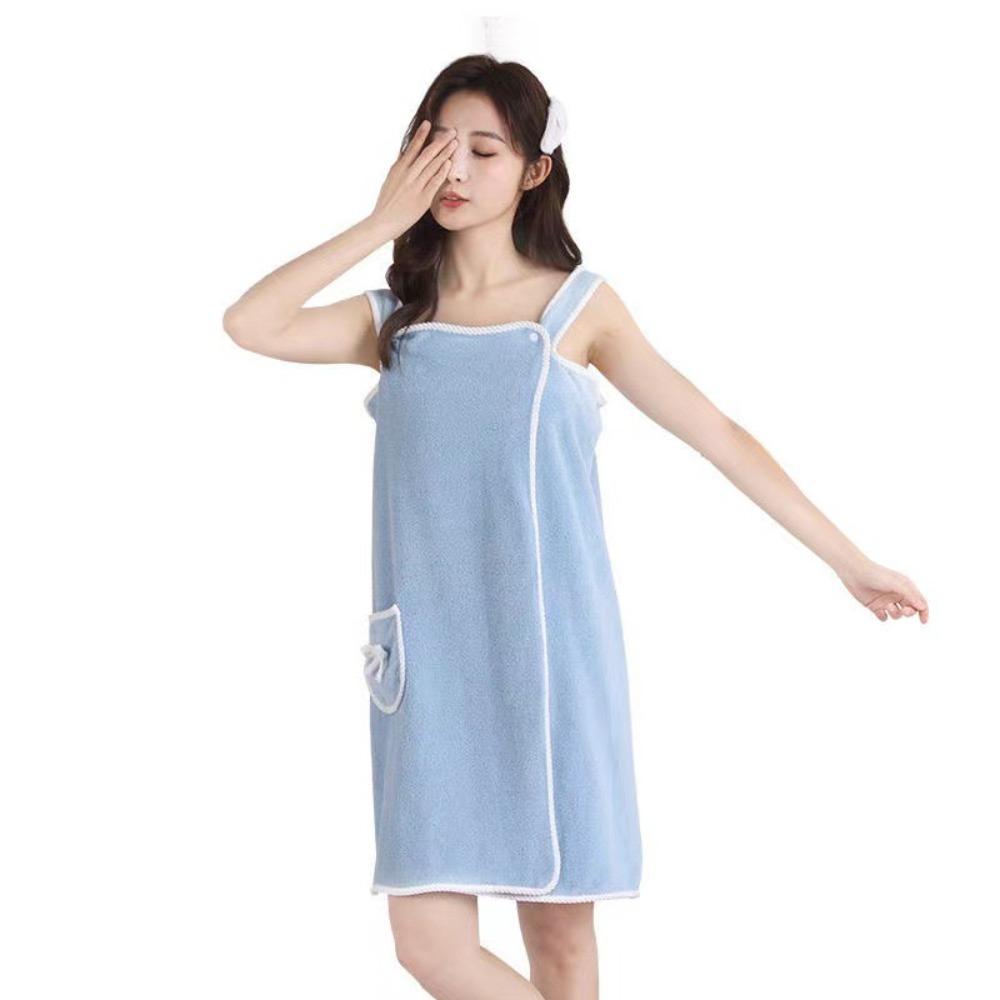 Впитывающий банный халат с бантом, мягкая юбка для душа, мягкое носимое банное полотенце для путешествий