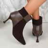 Новые высококачественные универсальные женские ботинки до щиколотки, классические современные ботинки, женские тонкие туфли с острым носком и боковой молнией