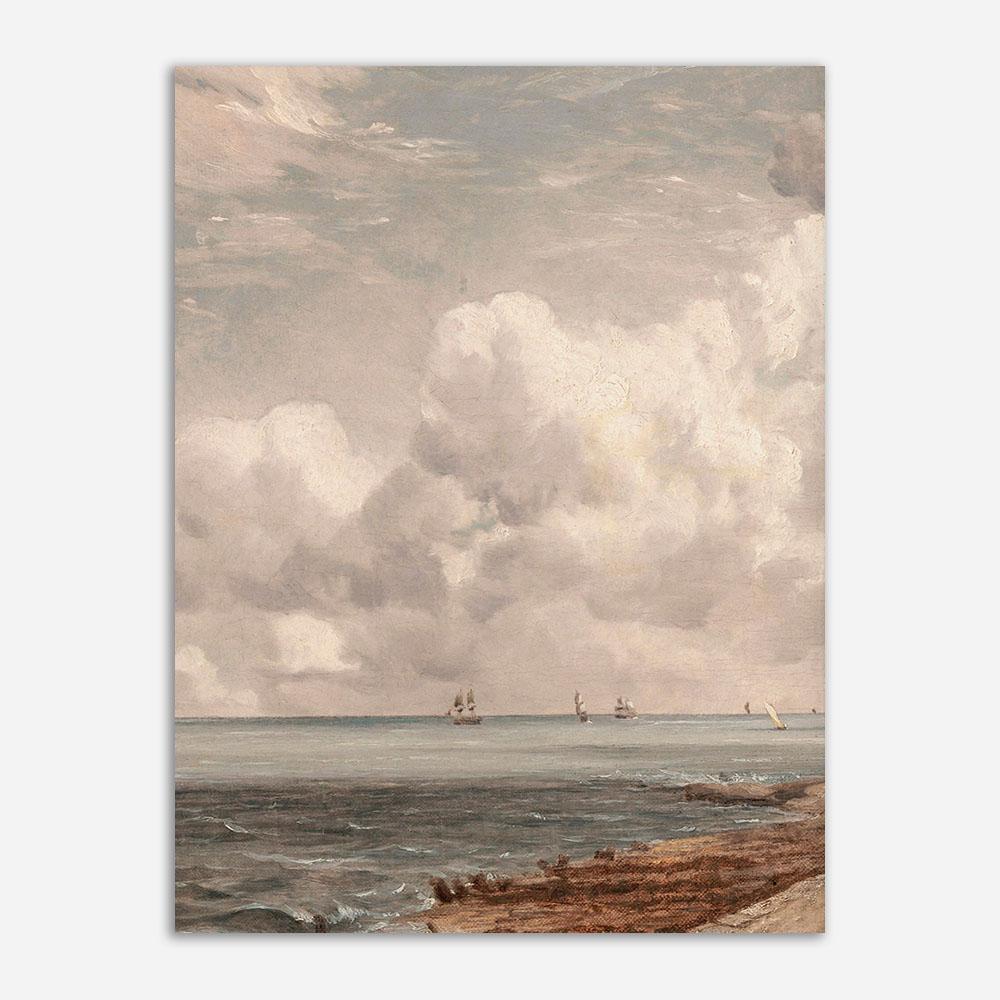 Винтажная морская галерея, настенный художественный набор, плакат и принт, нейтральное прибрежное украшение для дома, картина, холст, живопись для гостиной