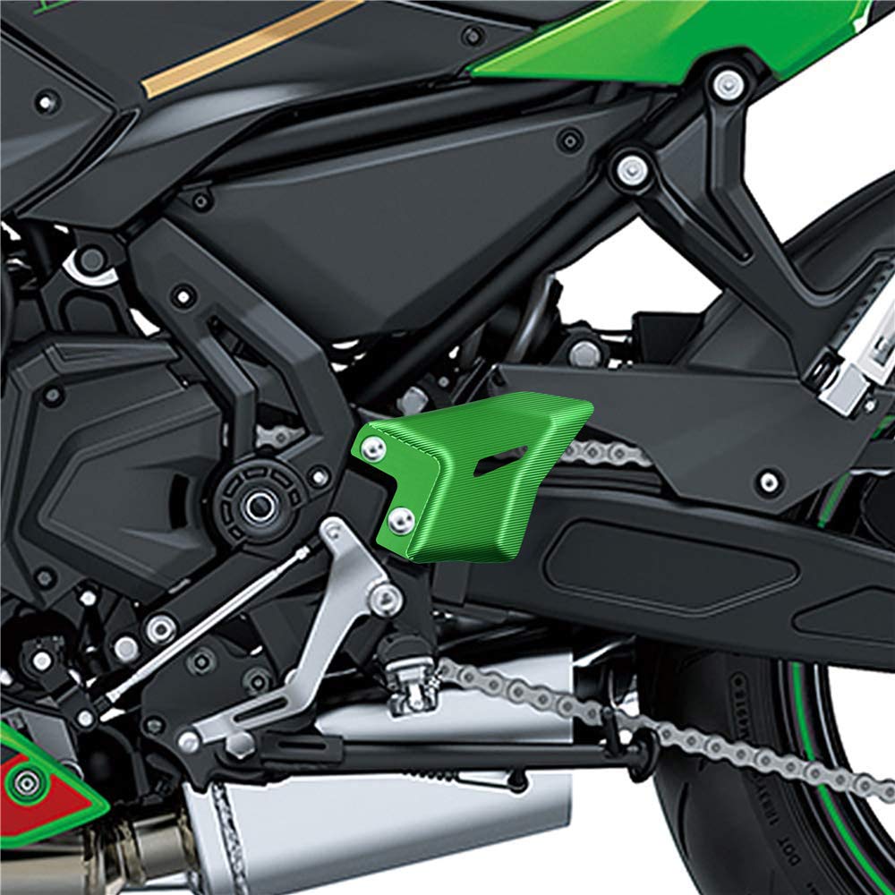 LEDISHUN Parts Aluminum Heel Plate Guards for Kawasaki Ninja 650 NINJA650 Z650 (1 Pair) 2017-2025 (Red)