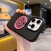 Чехол-сердечко из жидкого силикона Apple 17 Pro Max с магнитным вращающимся держателем
