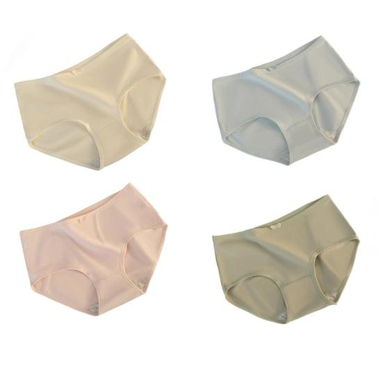 Women's Cotton Underwear Low Waist Full Coverage Panties with Bow Decoration Soft Stretch