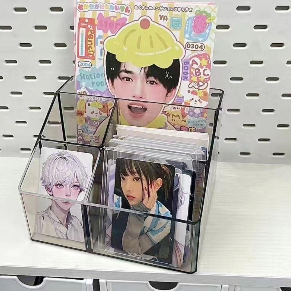 Квадратный стеллаж для хранения, прозрачный пенал, новый акриловый держатель для ручек, офисный
