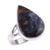 Natural Pietersite Gemstone Handmade 925 Solid Sterling Silver Ring Size 9 W7Z44