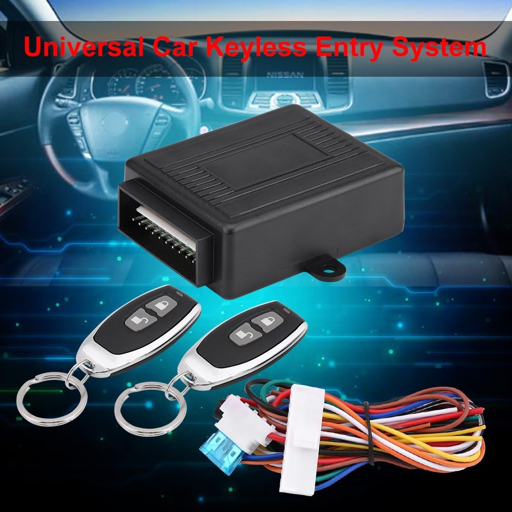 Qiilu Car Keyless Entry System, Universal Car Door Lock Keyless Entry System Central Locking Remote Control Kit
