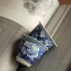 Blue And White Hibiscus Flower Master Cup Single Cup Ceramic Household Kung Fu Tea Set Tea Cup Personal Tea Cup Single Cup Tea Cup