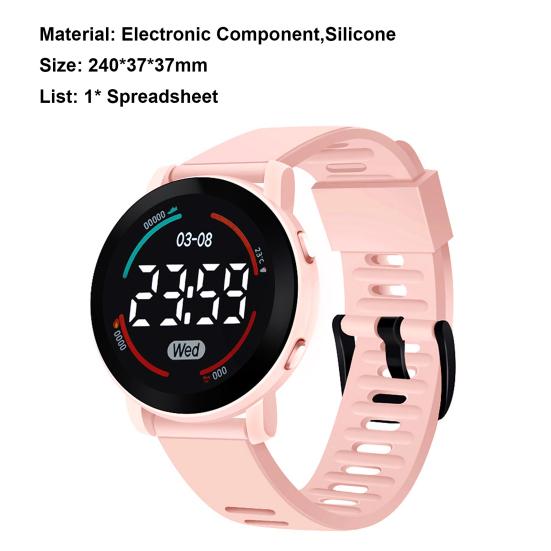 Электронные часы Life Водонепроницаемые кнопки управления Светодиодные спортивные цифровые наручные часы Подарок на день рождения для студентов
