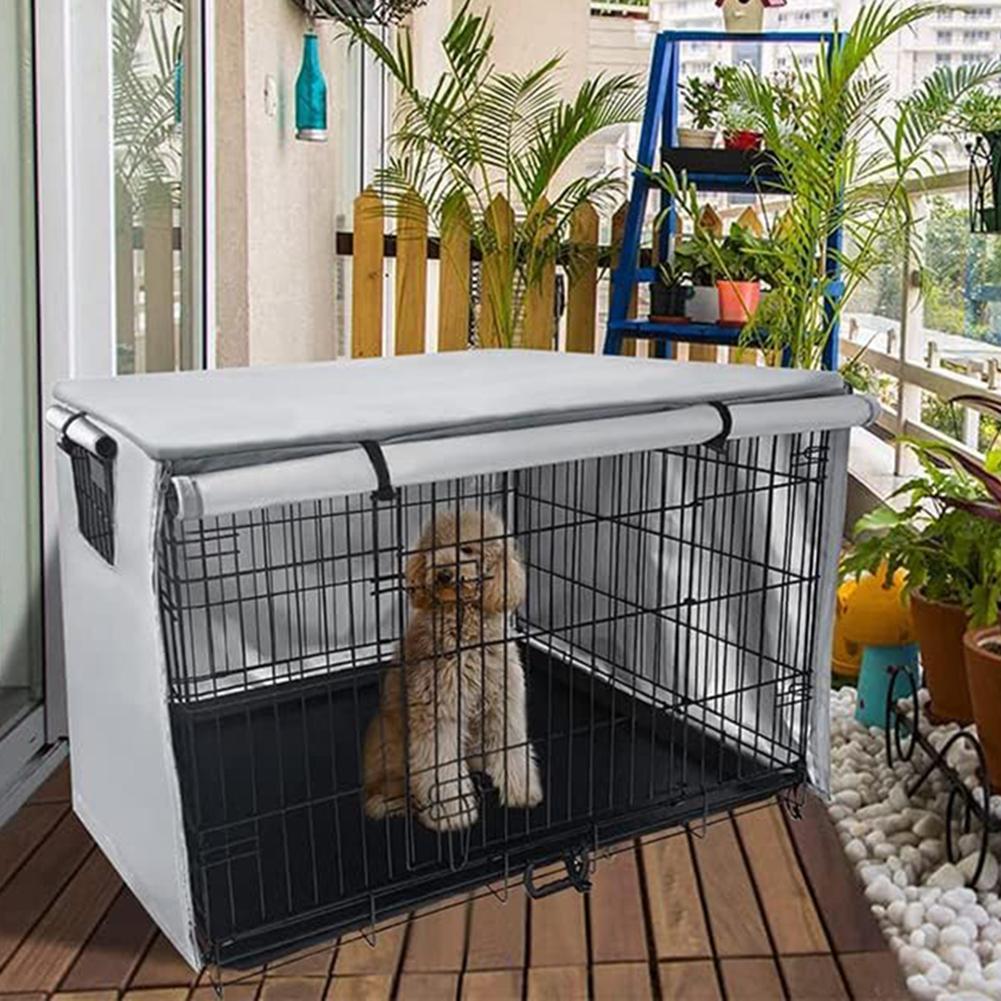 Comfortable Dog Kennel Cover Dog Accessories Outdoor Pet Cover Multi Functional Cover PVC Coated Fabric Rolling Shutter Entrance