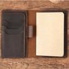 Crazy Horse Leather Genuine Leather Notebook Pen Slot Leather Journal Cover  Gift for Men
