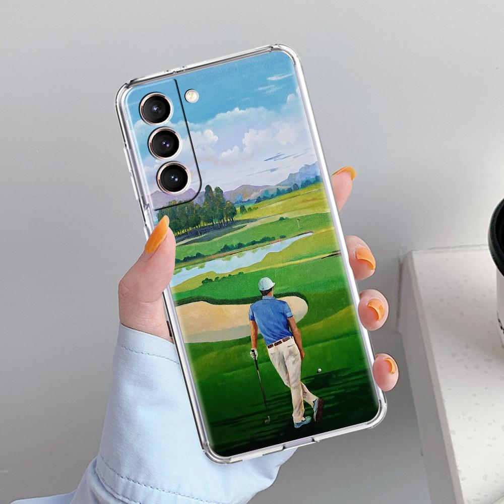Чехол для телефона Samsung Galaxy S26 S25 S24 S23 S22 Ultra S20 S21 FE 5G Plus Мягкий Прозрачный Чехол Современный Гольф