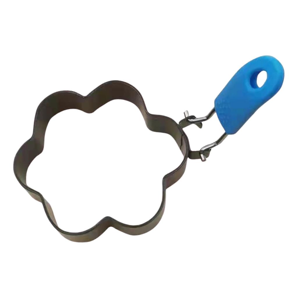 Кольцо для яиц со складной ручкой, кольца для яиц в форме сердца из нержавеющей стали для жарки яиц, английских кексов, приготовления сэндвичей на завтрак, бургеров