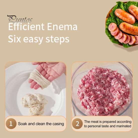 Машина для наполнения колбасных изделий мясом, ручная машина для наполнения колбас с 3 трубками, пищевая, большой емкости, набор трубок для наполнения колбасных изделий домашнего приготовления