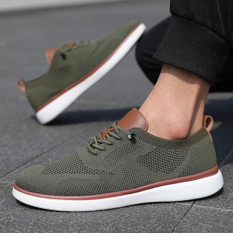 Spring Summer Men'S Casual Sneakers Breathable Mesh Anti Slip Affordable Walking Shoes Comfortable Flat Bottomed Men Board Shoes