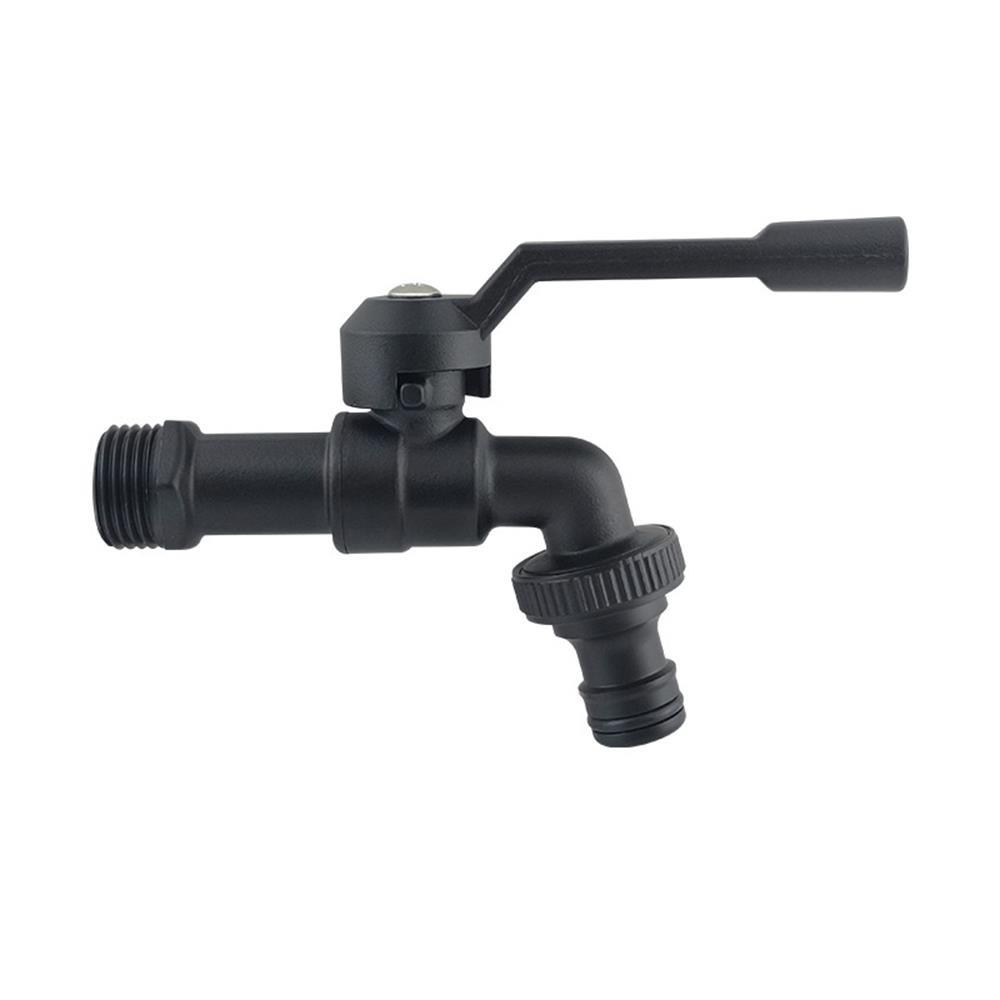 Латунный садовый кран с двумя выходами Черный кран для стиральной машины Морозостойкий кран Сад