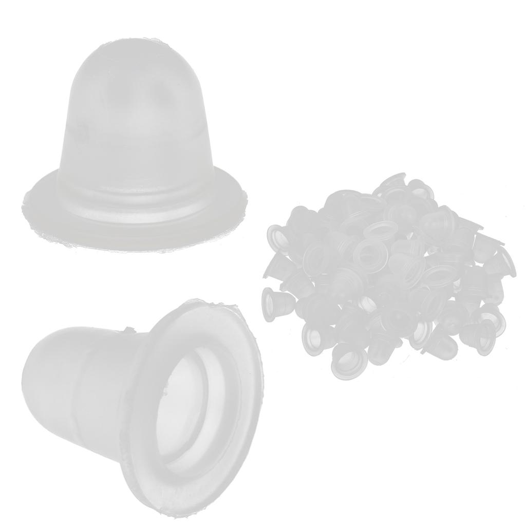 100 шт. одноразовые чашки с чернилами для татуировки, силиконовые колпачки для микроблейдинга с пигментами для перманентного макияжа