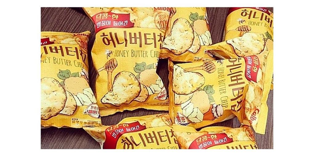 1 коробка чипсов Honey Butter Chip New Haetae Korean Potato Snack Chips Crackers 60 г x 16 шт. Прямая доставка за границу
