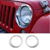 Хромированные накладки на фары для Jeep Wrangler JK 2007-17 Аксессуары