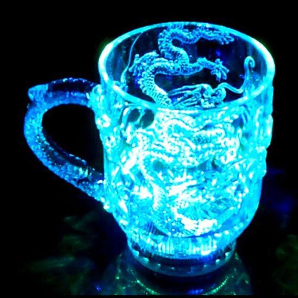 Меняющие цвет светящиеся бокалы для вина с дизайном дракона, стаканы для питья, креативный светодиодный мигающий стакан, бар