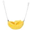 Small Warm Plush Banana Shaped Pet Nest House for Hamster Hammock Bed(Yellow)