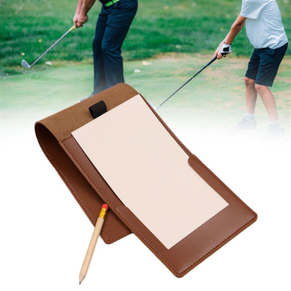 PU Leather Golf Score Book Yardage Book Score Notebook Golf Golf Scorecard Holder Enthusiasts