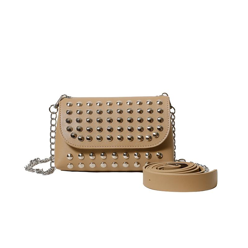 European and American Trends, Personalized Rivets, Simple Chain, Shoulder Mobile Phone Bag, Niche Design, Versatile, Foreign Style Messenger Bag, Bag