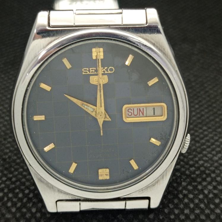 USED VINTAGE SEIKO 5 AUTO 7019A JAPAN MENS ORIGINAL DIAL WATCH 621b-a413591-2 SKU621b-a413591