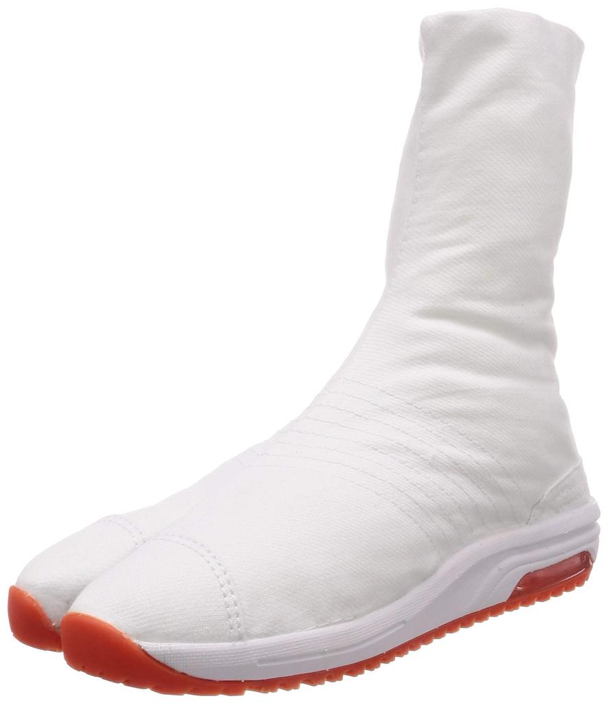 Margo Air Cushion Tabi Socks, 2E, Air Jog V (Five), 6-Piece Set, White, 26.5 cm
