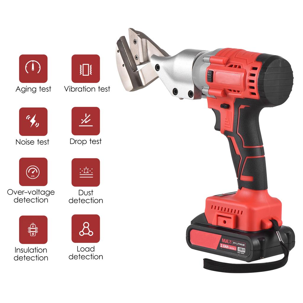 21 В, бесщеточные мини-аккумуляторные ножницы для жести, 2,0 Ач, электрические ножницы с литий-ионной аккумуляторной батареей