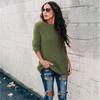New Popular European and American Knitted Sweater Splicing Pullover Sweater Women