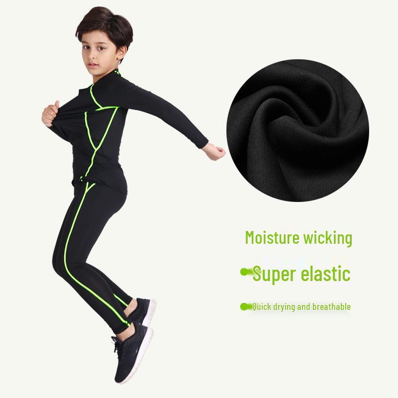 Комплект мужских быстросохнущих леггинсов для бега и базового слоя для фитнеса на осень/зиму
