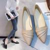 New Spring Single Shoes for Women's Middle Heel Spring and Autumn Black Soft Sole Leather Shoes Thick Heel Work Women's Shoes