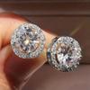 Xiyin Zircon Diamond Round Earrings - Trendy European & American Fashion for Ladies.