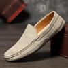 Suede Leather Men Loafers Super Soft Moccasins Shoes For Men Plus Size 38-46 Slip On Men Flats Casual Footwear