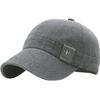 CZ198 [White Fang] Hat, Cap, Plain, Brim, Cool, Simple, Outdoor, Casual, Natural, Men's, (Gray)
