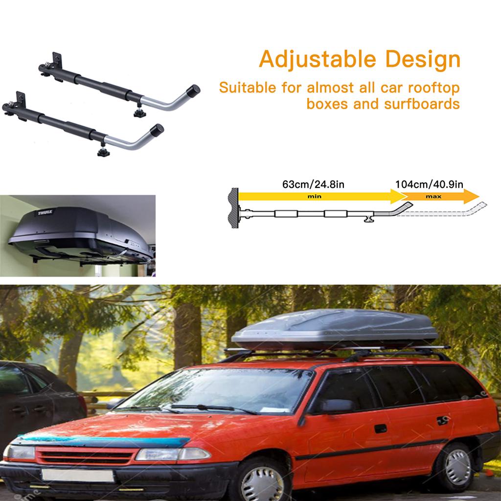 1 Pair of Wall Mount Storage Rack for Car Rooftop Cargo Box Paddle Board