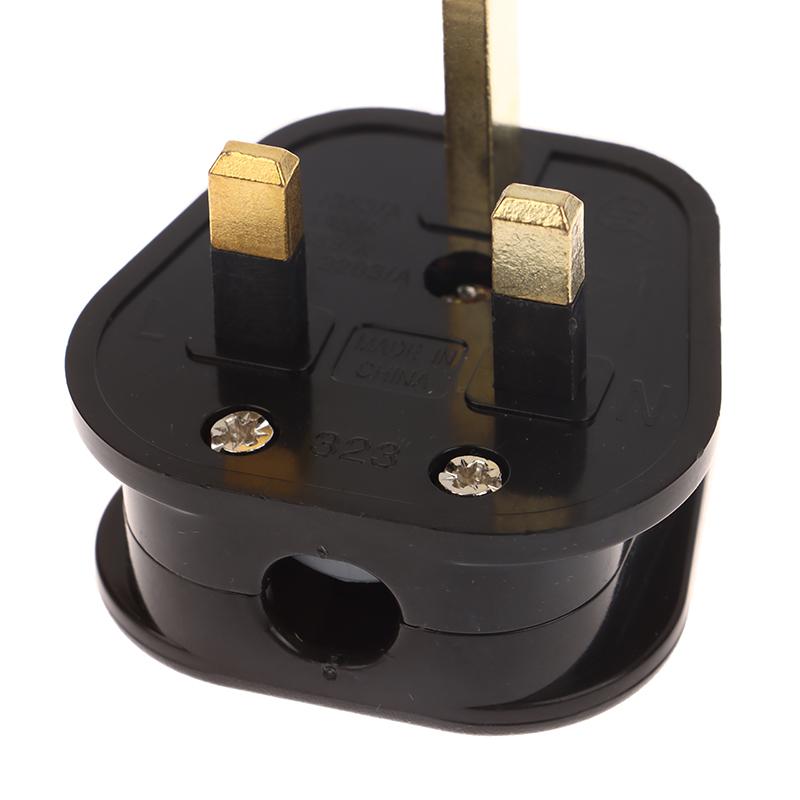 Uk Standards British Mains Square Pin Plug 3 Pin 13A Plugs Grounded 230V 3Pin Fused Adaptor Power Cable Connector Wire Converter
