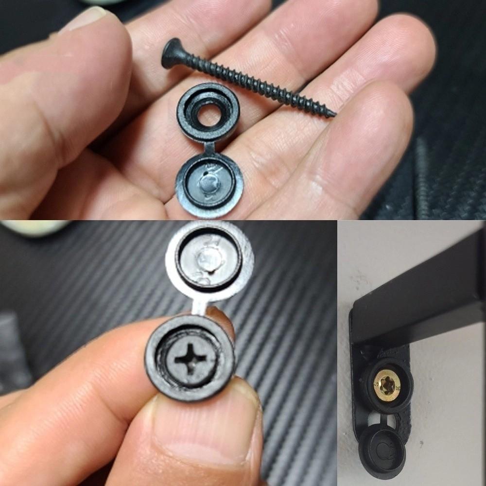 100PCS New Universal Fit Screw Protective Covers Snap Protective DIY Cross Screw Caps Fold Snap Cap Furniture Hardware