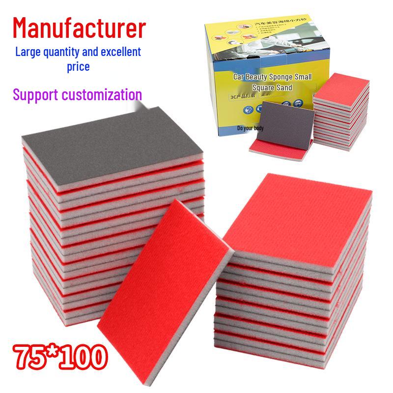 Sponge Sandpaper 75x100mm for Car Detailing, Metal, Plastic Grinding, Polishing, Flocking