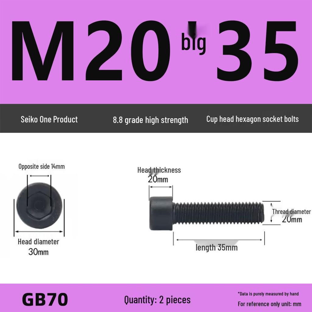 8.8 High-Strength Socket Head Cap Screw Bolt (M4-M16)
