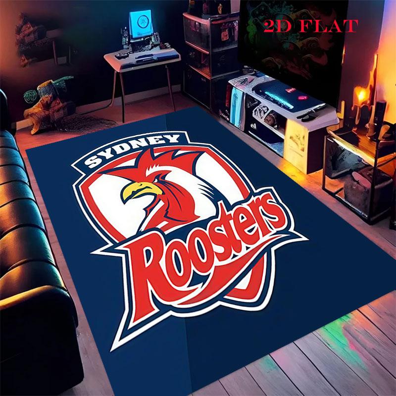 Sydney Roosters Unite Carpet Rug for Living Room Bedroom Home Sofa Decoration,Kids play Nonslip Floor Mat