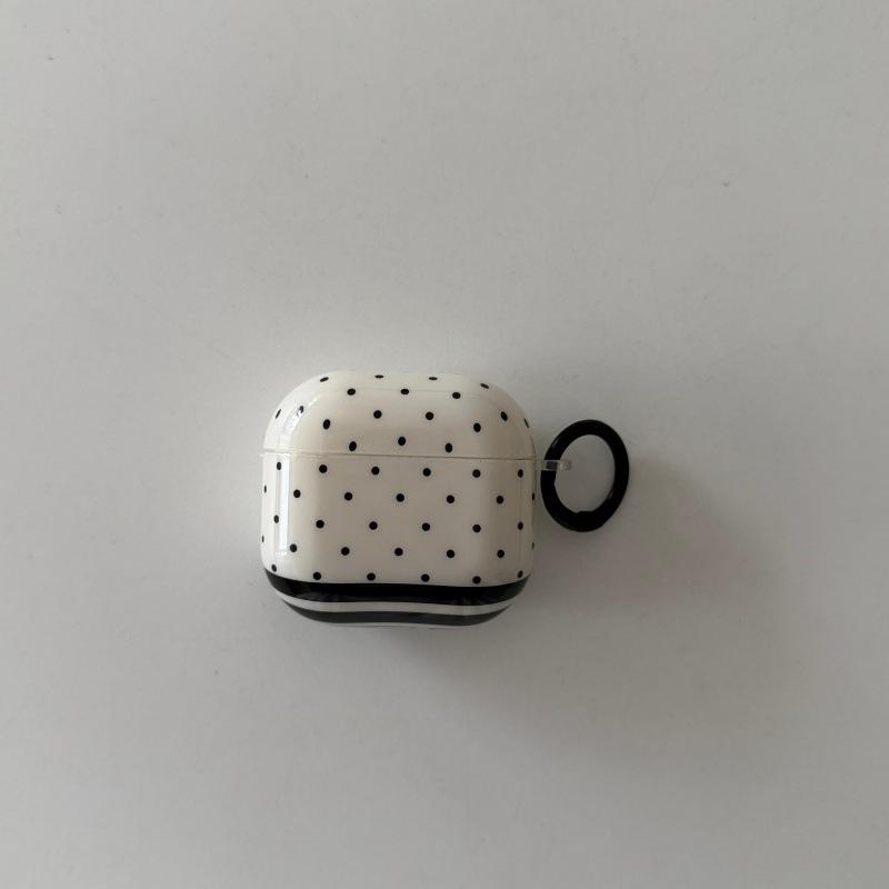 Черно-белые полоски в горошек подходят для защитного чехла Apple AirPods 1-го поколения Pro1, чехла для Bluetooth-гарнитуры pro1, простого